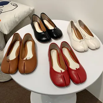 2022 Crvene, crne ženske balet stanovi na ravne cipele veličine 44, proljeće-ljeto, novi stil, ženske cipele na ravne cipele, sandale