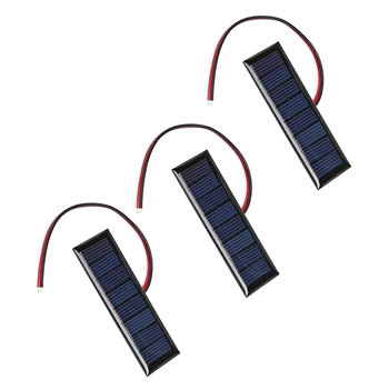 1/2/3 Kom 4 0,2 W Epoksidna Solarni panel za 8 Ćelija 2 Žice 75x25 mm Ručni Vodootporan Punjač za Putovanja na otvorenom za DIY Solarne Projekte
