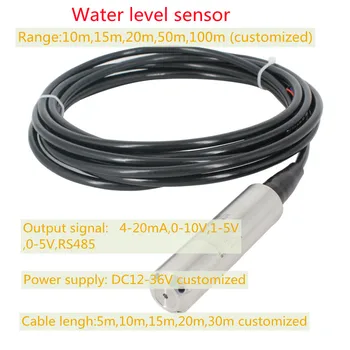10 m 15 m 20 m senzor razine tekućine 4-20 ma 0-10 v izlaz Potopna уровнемер QDY30A