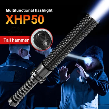 100000LM XHP50 Teleskopski Batina Svjetiljku Samoobrane Snažan LED Tactical Bejzbol Palicom Svjetiljku Baklja Punjiva Lampa