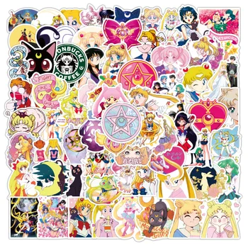 100pc Sailor Moon Naljepnica Vodootporni Kofer Laptop Gitara Skateboard Naljepnica Slatka Anime Naljepnice Laptop Koža Naljepnica Paket
