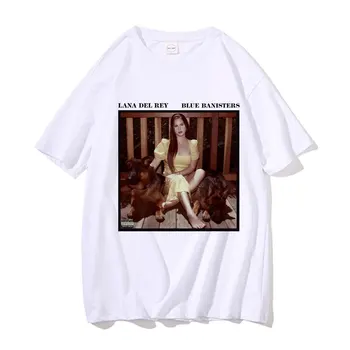 2022 Novi Lana Del Rey Plava Ograda Glazbeni Album Majice Za žene i Za Muškarce Prevelike Majice Kratkih Rukava Unisex Pamučne Vintage Ulični