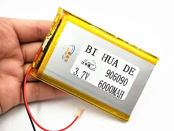 3,7 polimer litij baterija 906090 6000 mah GPS mobilni snaga male baterija Punjiva Litij-ion Ćelija tableta MID Digital Product