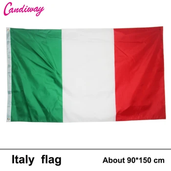 3 ft x 5 metara Italija Poliester Zastave Ukras Kuće zastava banner Talijanska Zastava Vijori Zastava Bez Flagstaff 90*150 cm