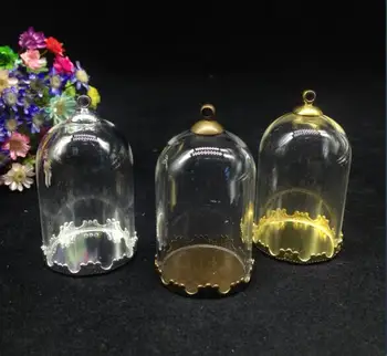 3pcs 38*25 mm prozirna zvona u obliku cijevi stakleni globus cvjetni polica poklopac skup staklena boca privjesak ručni rad prazna kristalna vaza traži