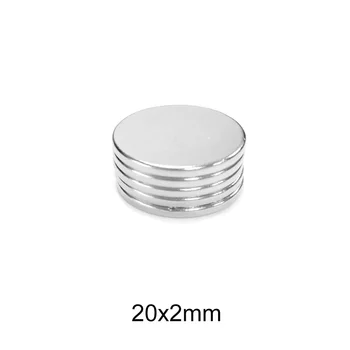 5 ~ 100pc 20x2 mm Snažan Magnet magnet Jaki 20 mm x 2 mm Stalne Неодимовые Magneti Disk 20x2 mm Cijele Magnetski list 20 * 2 N35