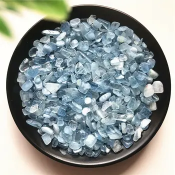 50 g 7-9 mm Prirodni Kristal Akvamarin je Kamen Udario Dragulj Reiki Iscjeljivanje Sretan Prirodnog kamena i Minerala