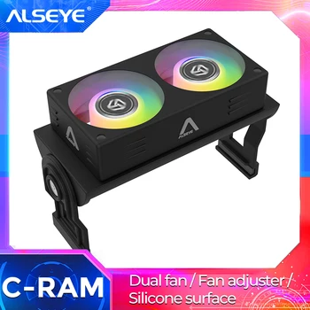 ALSEYE Ventilator za Hlađenje ram-a 12 U Pwm Hladnjak memorije Sa Dvostrukim 60 mm Ventilatorom 1200-2000 o/min Radijator Za DDR DDR2, DDR3 DDR4 DDR5