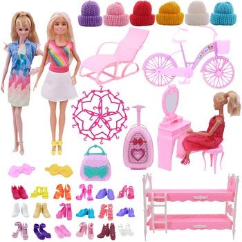 Barbie lutku, Odjeća, Obuća, Namještaj, Krevet, Toaletni Stol, Pribor, Modni Bicikl, Pogodan Za 11,8 cm, Barbie Lutku, BJD, Igračka Za Djevojčice