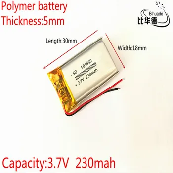 baterija male veličine 3.7 v 230mah / litij-polimer baterija SD 501830