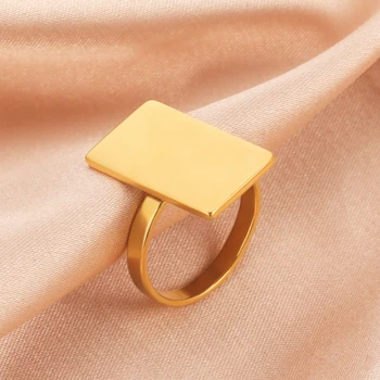 Cazador Moderan Prstenovi Od Nehrđajućeg Čelika Za Žene Zlatne Boje, Geometrijski Prsten Na Prst, Cool Nakit Za Djevojčice, Djeveruše Darove, Prodaja Na Veliko 2023