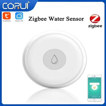 CORUI Zigbee Tuya Inteligentni Senzor Istjecanja Vode Bežični Detektor Poplave Automatizirano Otkrivanje Curenja Vode Sigurnost Pametna Kuća