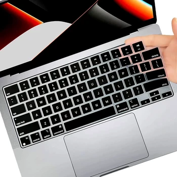 Cover tipkovnice za MacBook Pro 14 A2442/MacBook Pro 16 A2485 2021 s Čipom M1 u Boji Silikonska Tipkovnica Zaštitnik Engleski