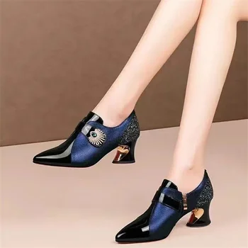 Cresfimix zapatos de mujer/ ženske modne siva večernje cipele-brod na trgu potpetice visoke kvalitete, ženske cool cipele za noćni klub veličine plus, a6511