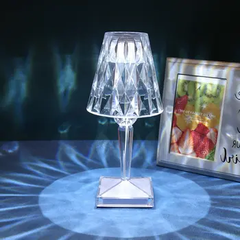 Diamond Kristalna Lampe za USB Punjiva Барная Lampe Sa Touch-Zatamnjenje Noćni Lampe Za Restoran Kava Vjenčanje Kućni Dekor