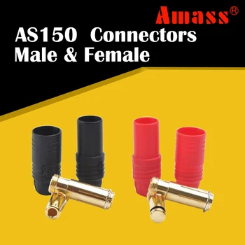 Dobra Prodaja 1set Amass AS150 Priključak Anti-Spark Zlatni Metak 7 mm Muški Ženski Za Punjač ESC za Punjenje Kabel