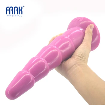 FAAK 10 inča super duge analni seks igračke veliki čvoraste analni dildo usisni ženski muški masturbator seks roba fleksibilan penis
