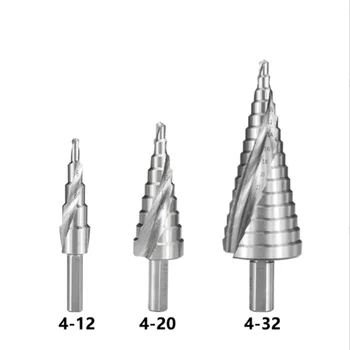 HSS trokutastim спиральное шаговое svrdlo 4-12/20/32 mm шаговое svrdlo otvarač za rupe set električna bušilica perforacije pagoda svrdlo