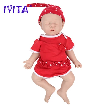 IVITA WG1528 43 cm, Tijelo Puni Silikonska Lutka Реборн Realistične Lutke za Djevojčice Neobojeni Dječje Igračke Boca za Bebe Poklon