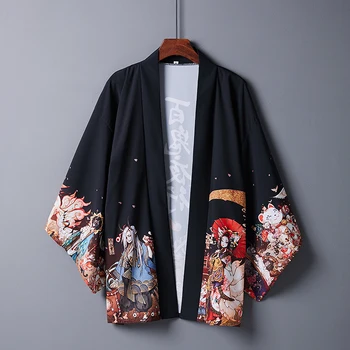 Japanski Anime Cosplay Odijelo Kimono Kardigan Хаори Slobodna Tanka Gornja Odjeća Novo Donje Muški Ljetno Kaput