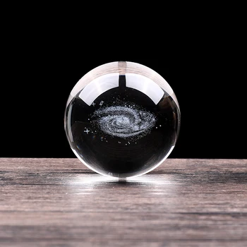 Kreativni 6 cm, 3D Mliječni Put Galaksija Kristalna Staklena Opseg Фэншуй Loptu Uređenje Doma Pribor Minijature Planeta Model