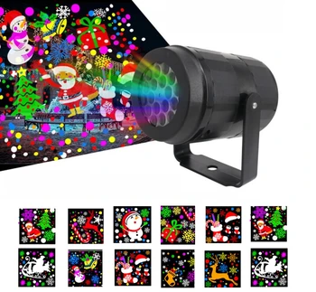 LED Božićni Projektor Večer Svjetla Pahuljica Laserski Projektor Scenic Svjetlo Božićne Uzorak Smještaj Rasvjete Božićna Dekoracija