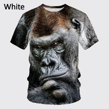 Ljetna Nova majica sa životinjama, Orangutan/Majmun, 3D Print Gorila, Pokazuje Srednji Prst, Unisex, Okrugli izrez, Kratkih Rukava