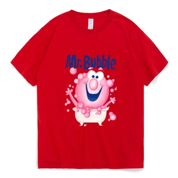 Ljetna univerzalni хлопковая majica Za Muškarce I Žene, Popularni t-Shirt s dragim Likom i po cijeloj površini Mr.bubble-vesela Aktivna majica za kupanje
