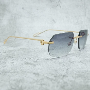 Metalne Sunčane Naočale Trend Nijanse Proizvoda Modni Rimless Carter Design Zaštita Očiju Gafas De Sol Hombre
