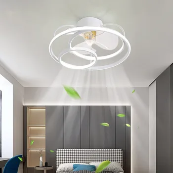 Moderna Pametna Led Stropni Ventilator Lampa sa aplikacijom i Daljinsko Upravljanje s Promjenjivom Brzinom Raspada stropni ventilatori s осветительным aparata za spavaće sobe