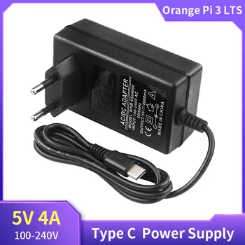 Narančasta Pi 3 LTS Izvor Napajanja 5 U 4A USB Type C Adapter za Napajanje 100-240 U EU SAD Priključak Punjač za Orange Pi 4 LTS Jetson Nano 2gb