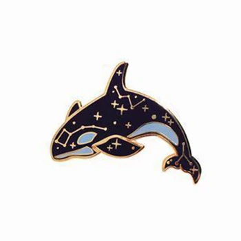 Nebeski delfin эмалевая pin zvijezda konstelacije broš Kanta ikonu prostor nakit poklon