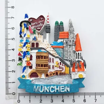 Njemačka München atrakcija pogled na ulicu turistički suvenir magnetne naljepnice magneti za hladnjak