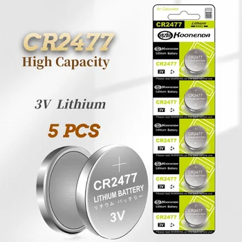 Novi 5PCS CR2477 3V Ekološki Dugme Baterije Litij Baterije za Elektroničkih Satova, Kalkulatora, Mjerne Vage