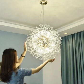 NOVI Crystal Maslačak LED Viseći Svijećnjak Spavaća soba, Blagovaonica Moderne Kristali Stropni Luster Svjetiljke Viseće Svjetiljke