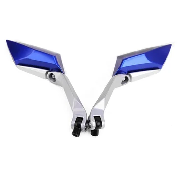 Par univerzalnih se Okreću za 360 stupnjeva motocikl Motocikl Skuter Aluminijske Retrovizora Bočni retrovizori (plava)