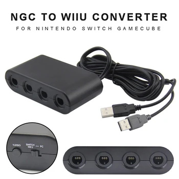 Pohiks 4 Porta Gamecube USB Kontroler Adapter Kutija Za Nintendo Prekidač za PC i Wii U Igre Pribor Za Nintendo Prekidač Pretvarač