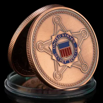 Prigodni novčić Tajne službe Sjedinjenih američkih Država Sveti Mihail, Zaštitnika zakona, novčić s brončanim premazom