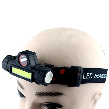 Prijenosni Podesiva Led Lampe XPE + COB USB Punjiva Lampa Vodootporan Glavu Fenjer s ugrađenom Baterijom