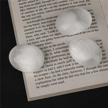 Prirodni Kristal Selenit ovalni Dlan Bijeli Gips proizvoljnog oblika Reiki Iscjeljivanje Grubo Kamen oslobađanje od stresa Ukras Kućni Dekor