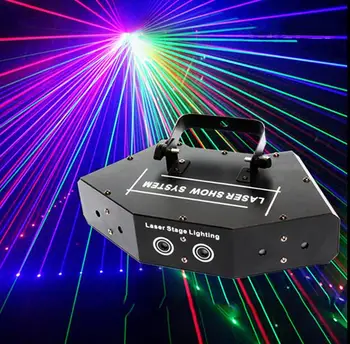 RGB 6 Laserskih 16 linija slike Skeniranje Zrake DMX DJ caffe Bar Božićno Osnovna college Učinak Disco Rasvjeta Laser light show