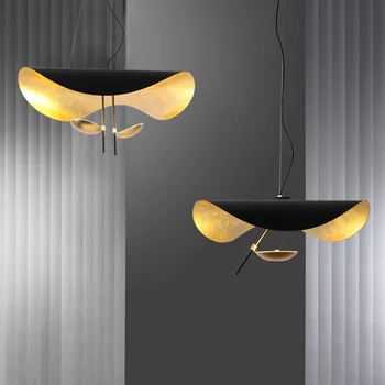 Skandinavski LED Viseće Svjetiljke Blagovaonica Home Dekor Svjetiljke Za Spavaće sobe Klasicni Unutarnja Rasvjeta Crno Zlato Tekstura Moderne Stropne Lampe