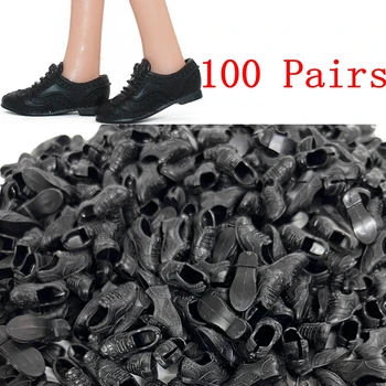 Službeni 100 parova crnih Tenisica NK, Sportski Casual cipele na ravne cipele za lutke Barbie, Mondeno Cipele za 11,5 