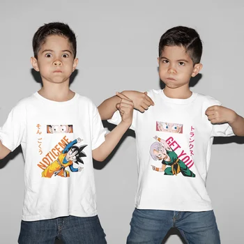 T-shirt Goku Fit za male dječake, Isto, odjeća za Brata, Funky dječje odjeće s anime Vizije Харадзюку, ljetna vanjska Odjeća