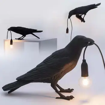 Talijanski moderni led zidna svjetiljka s crni konj ptica, noćni zidna lampa za spavaće sobe, stoji lampa za sjedenje, uređenje kuće, rasvjeta