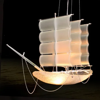 viseći svijećnjak brod LED Spavaća soba brod dječak Dječja Soba Visi Svjetiljka Led žarulja 110-240 U