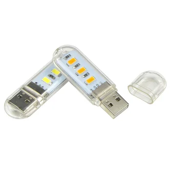 Visokokvalitetno Fleksibilno Ultra Svijetle Mini-3 LED USB Light Računalni LED Žarulja Za Prijenosna RAČUNALA, Udobna za čitanje