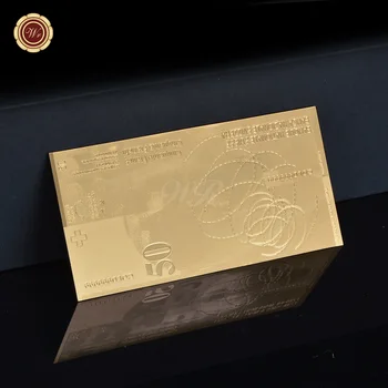 WR Švicarska 50 Švicarskih franaka Novčanice od Zlatne Folije s Plastičnim Okvirom Coa Lažni Novac Novčanice Novčanice Suveniri Dar Izravna Isporuka