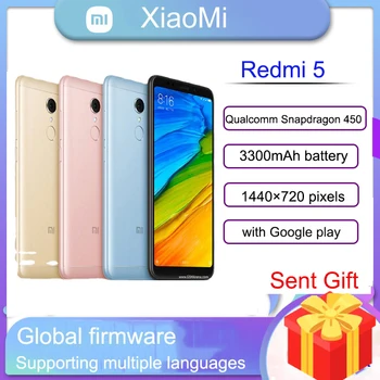 Xiaomi Redmi 5 smartphone Snapdragon 450 Android Mobilni telefon 720x1440 5,7 дюймовхорошая rasprodaja