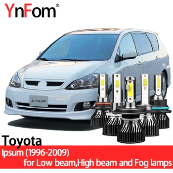 YnFom Toyota Poseban Set led Žarulje Za far Ipsum XM10G ACM20W 1996-2009 bliskog i dalekog svjetla, svjetla za maglu, Auto Oprema